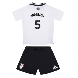 Fulham Joachim Andersen #5 Dětské Domácí dres komplet 2024-25 Krátký Rukáv (+ trenýrky)
